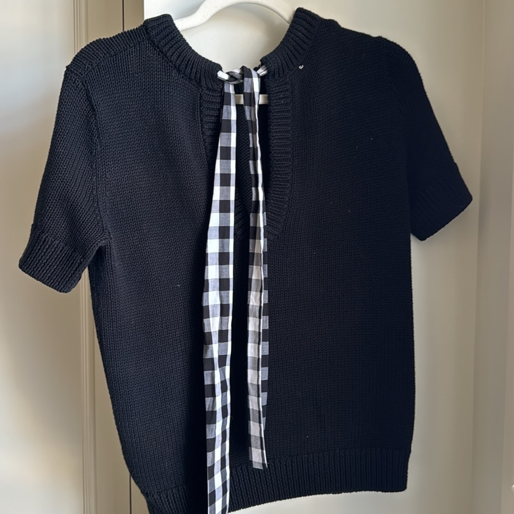 Manoush Sweater Top w/ Tie Neck Detail